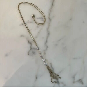 Anthropologie Gold and White Necklace